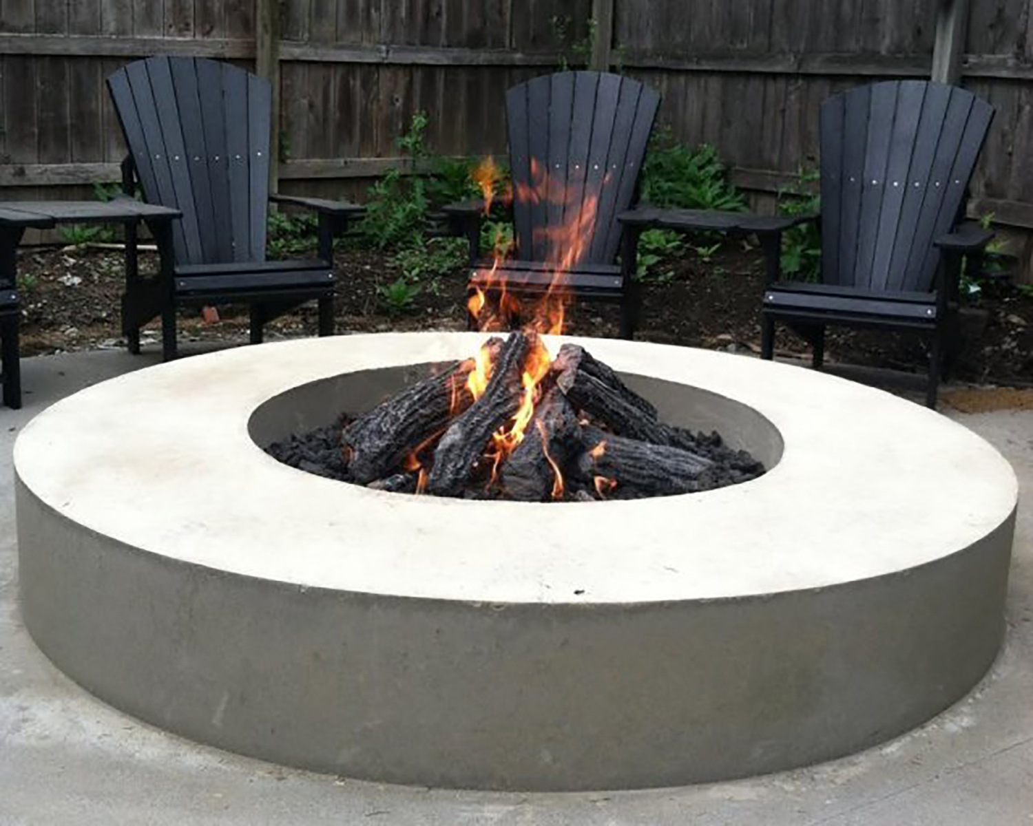 Gas fire pit install