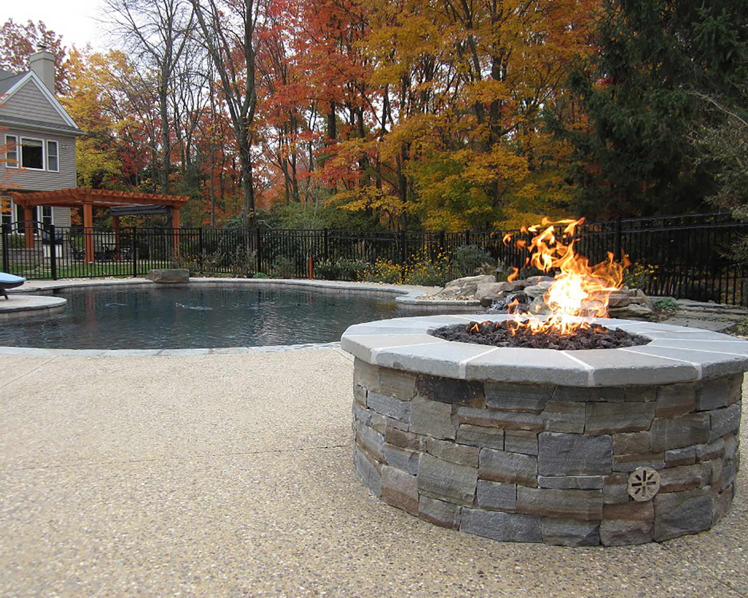 gas fire pit install