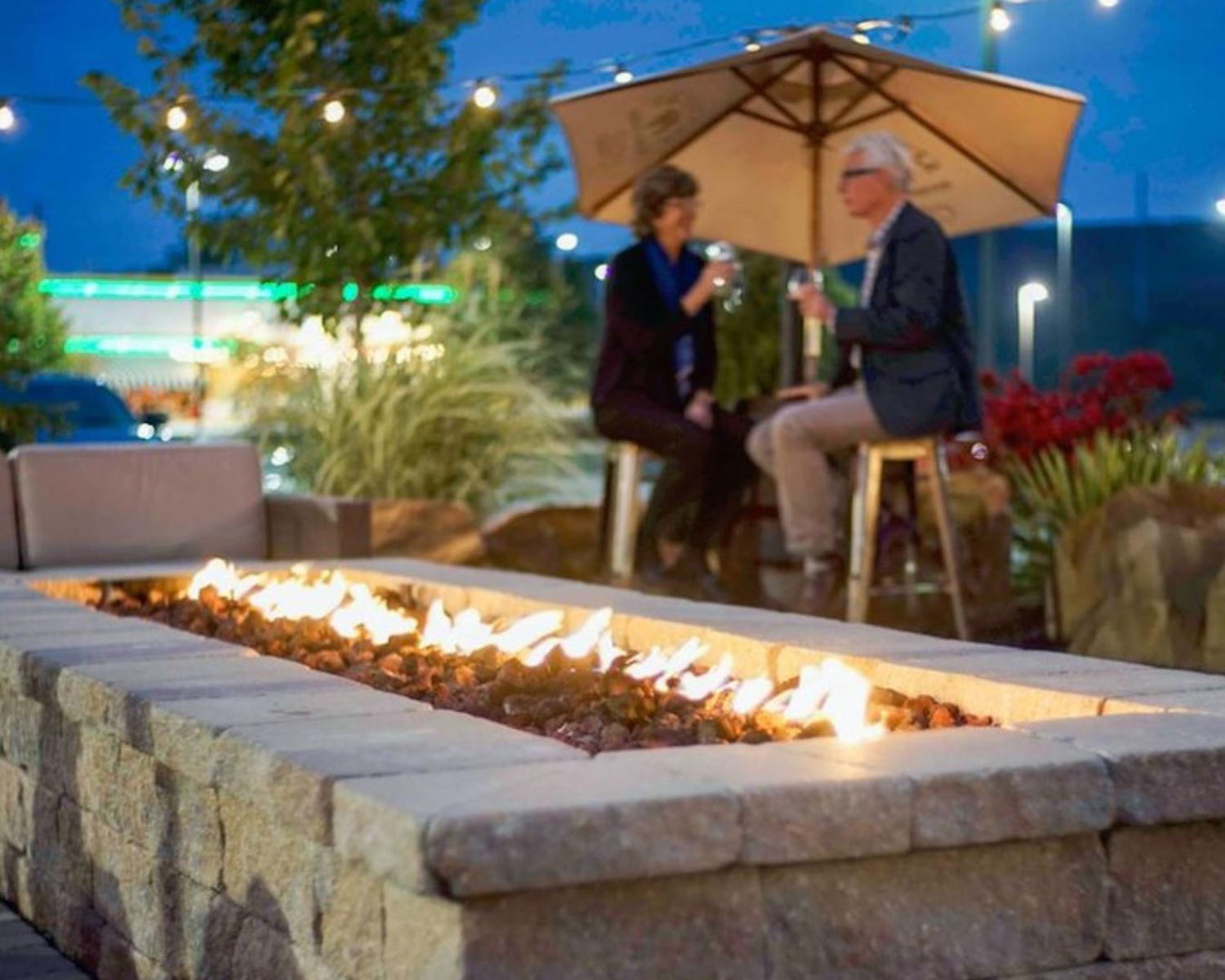 linear gas fire pit