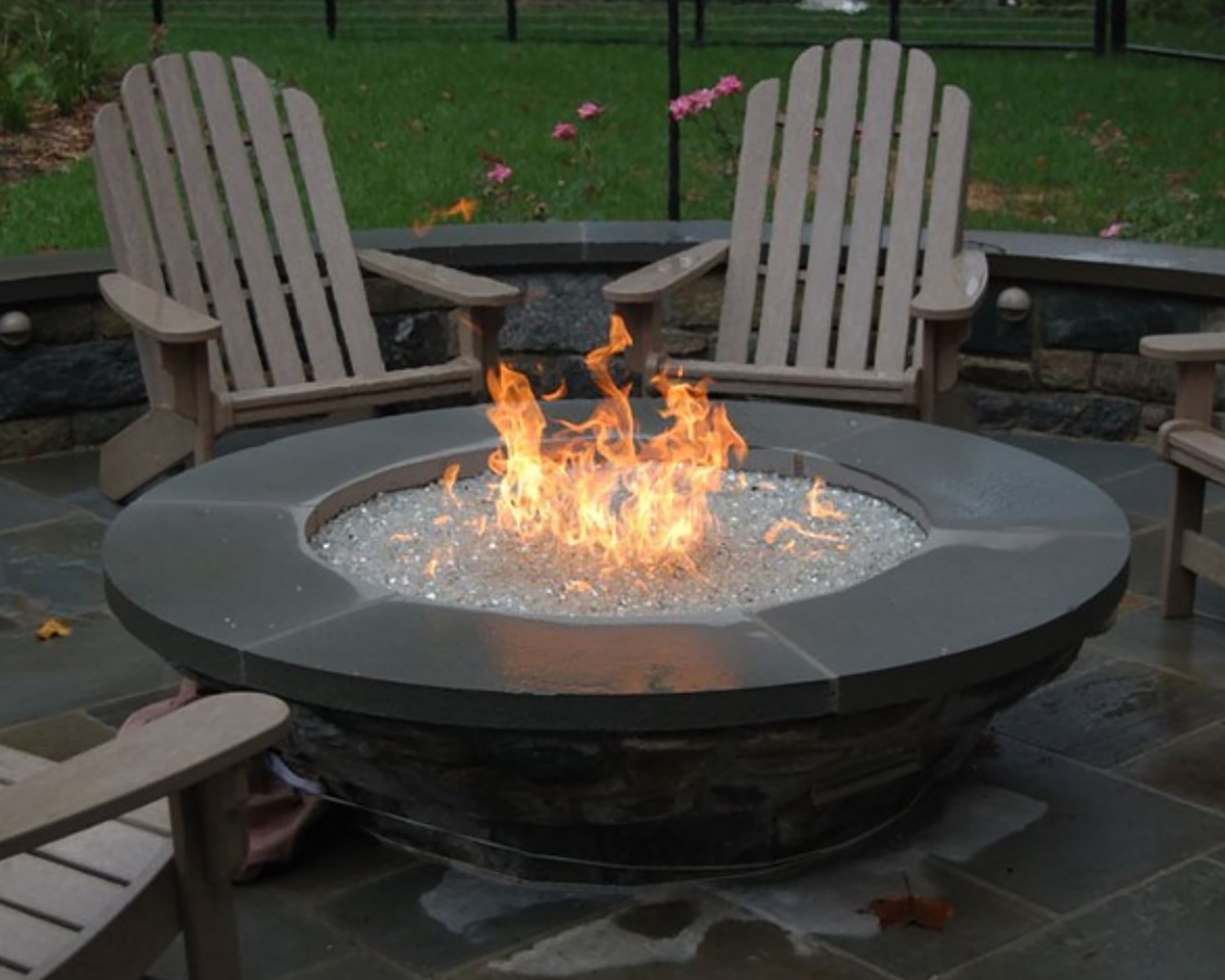 gas fire pit installation