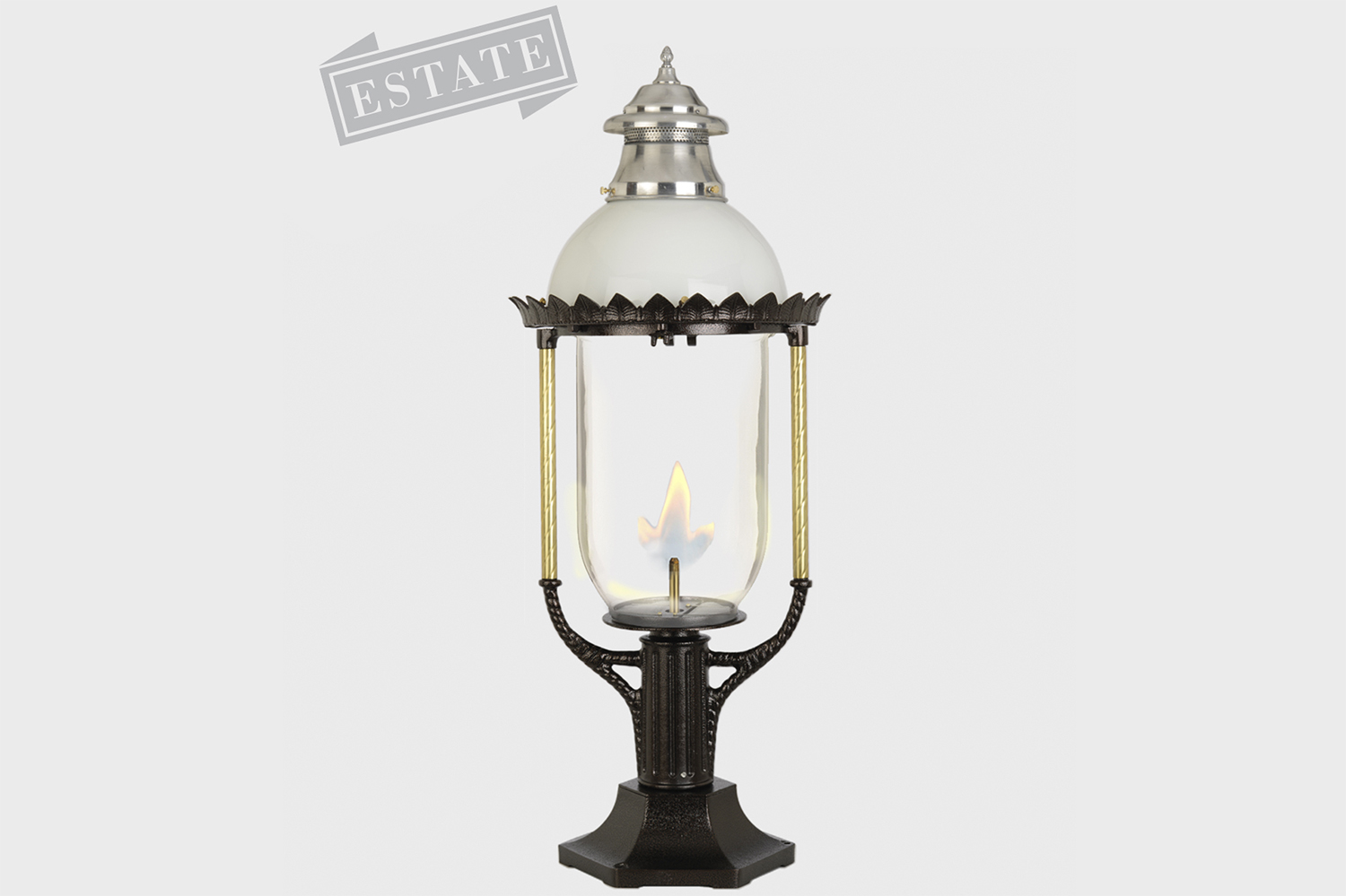 Boulevard Gas Light open flame antique from american gas lamps