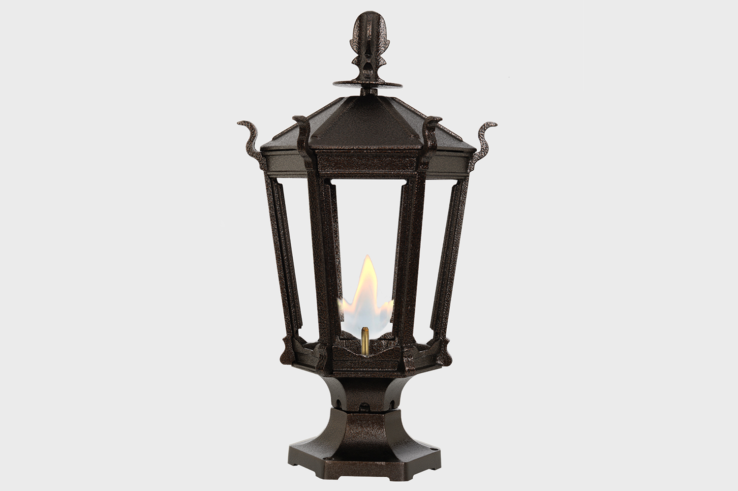 gothic gas light open flame from american gas lamps
