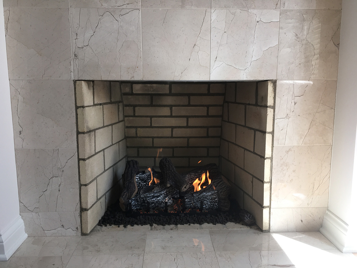 gas fireplace installation