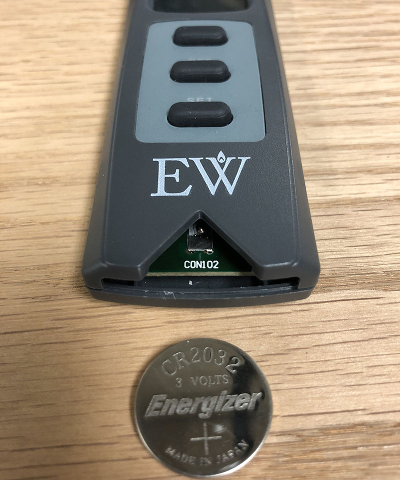 everwarm ew4001th fireplace remote battery