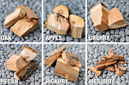 different types of smoking wood