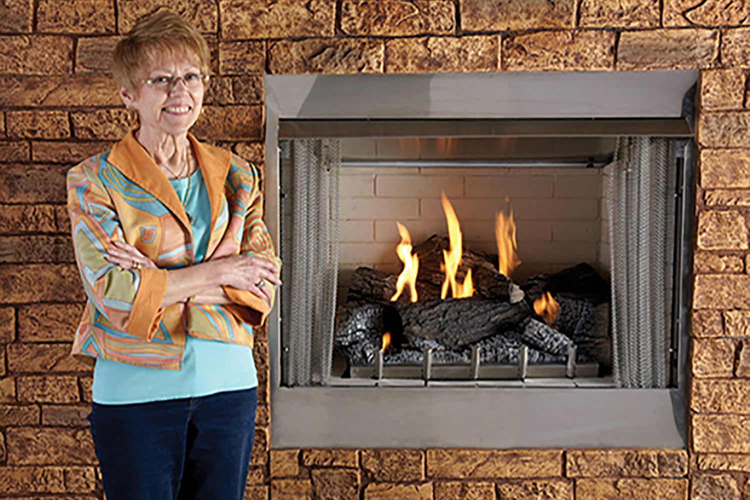 Outdoor Gas Fireplace Carol Rose