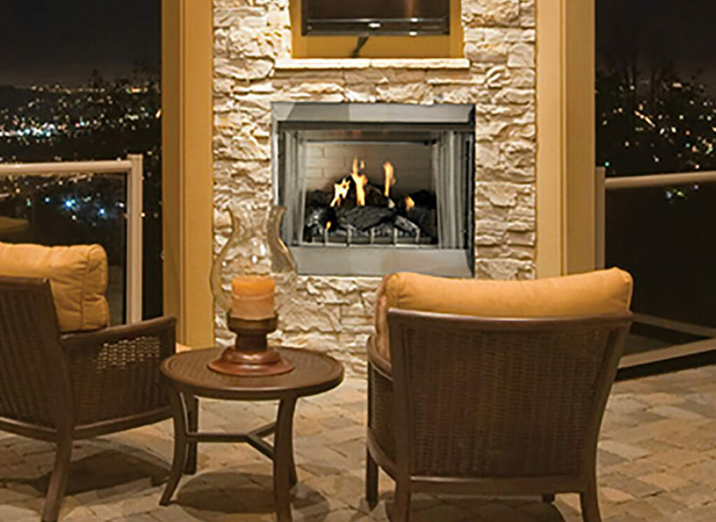 outdoor gas fireplace