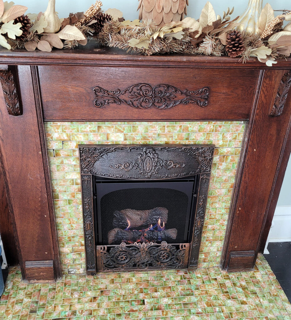 antique surround on gas insert