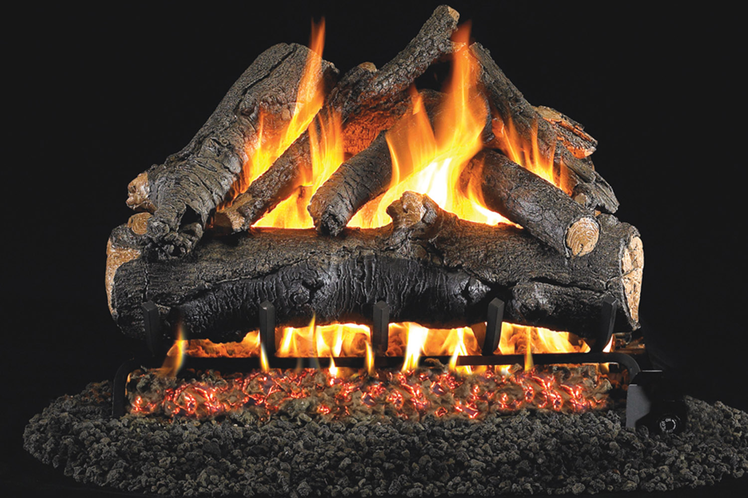 americcan oak real fyre vented fireplace