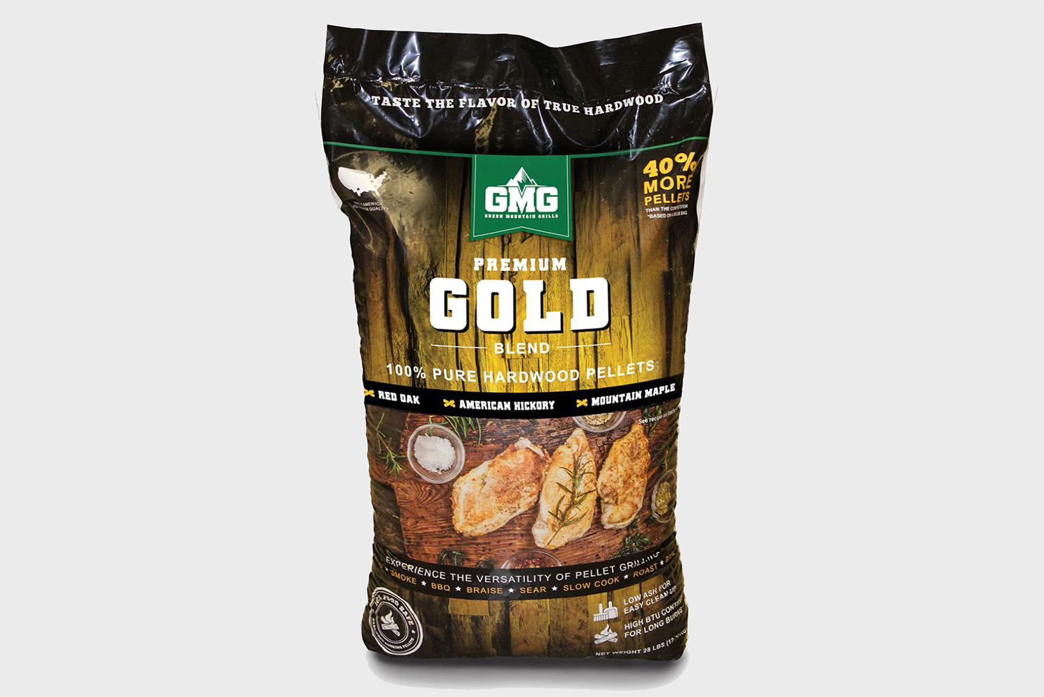 gold blend bbq pellets green mountain grills