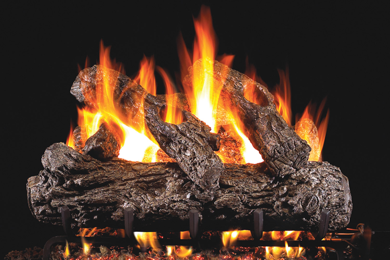 rustic oak real fyre gas logs