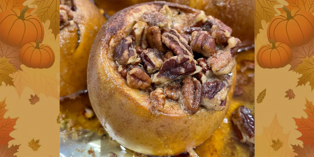 caramel pecan smoked apples recipe