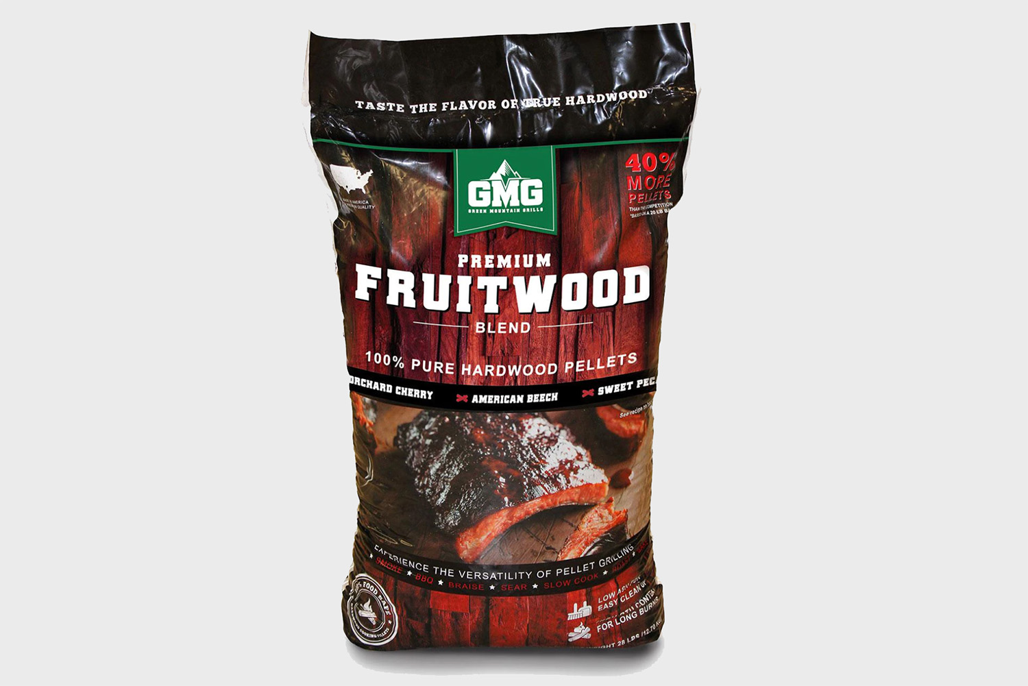 fruitwood bbq pellets green mountain grills