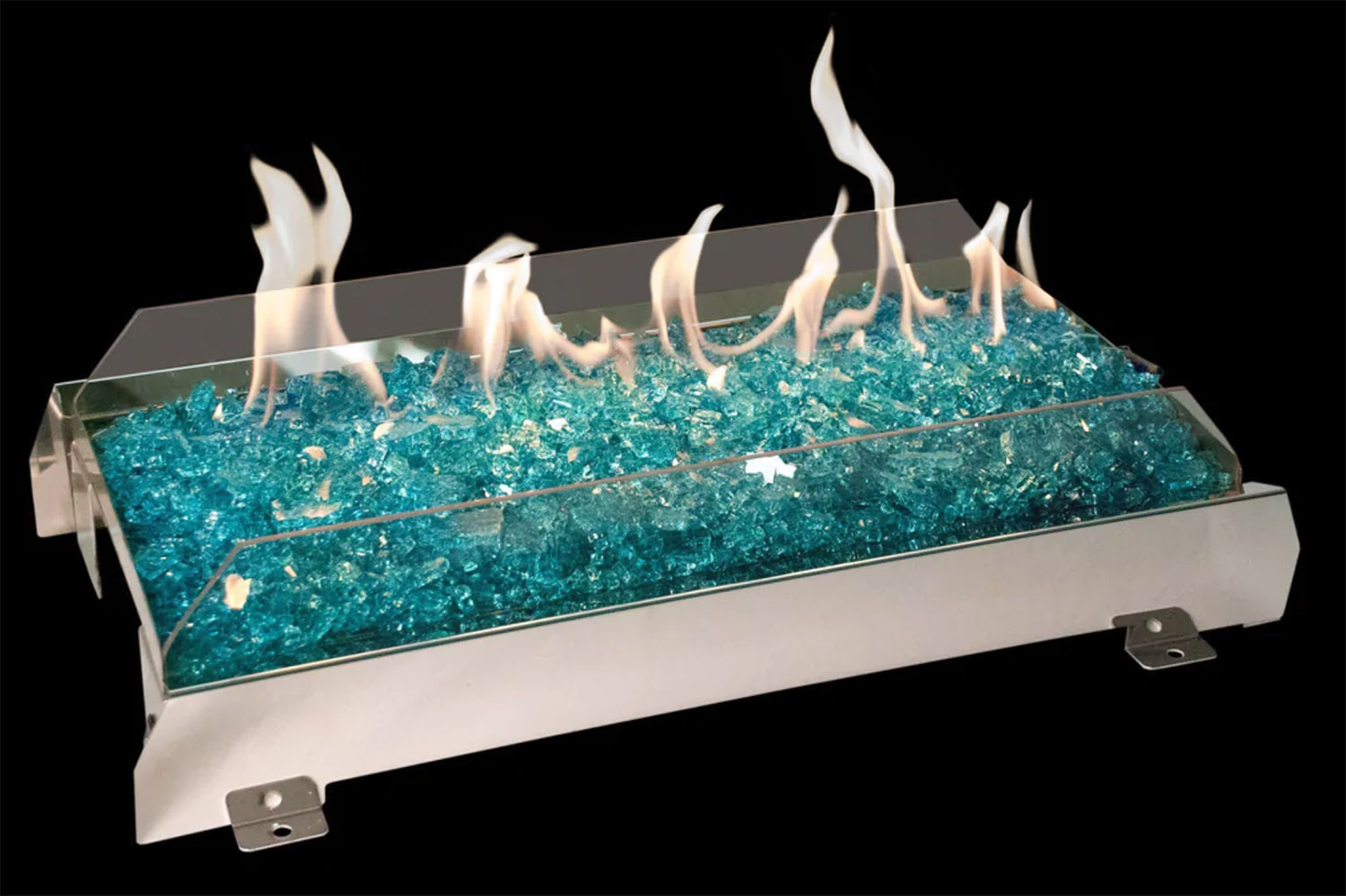 see through contemporary glass burner