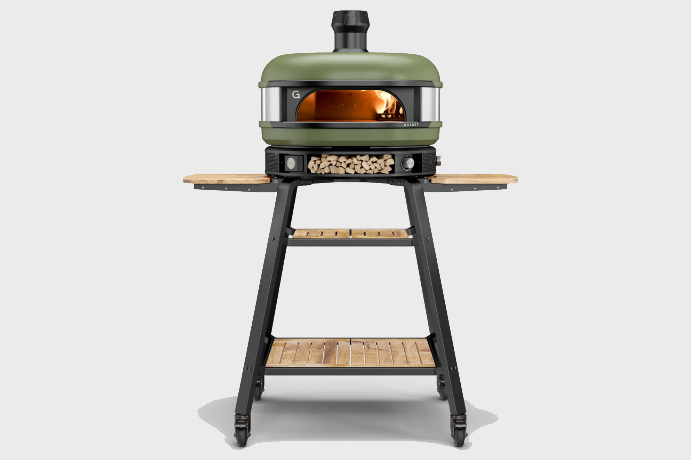 Gozney wood fired gas pizza oven with stand