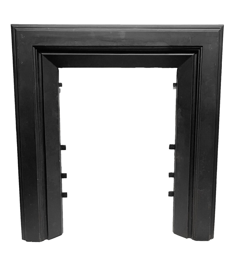 antique original faceplate cover for small fireplace simple black surround