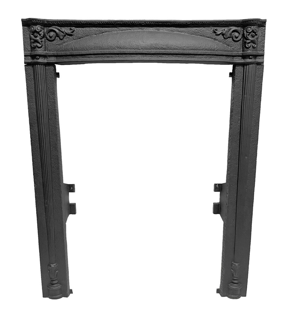 antique original faceplate cover for small fireplace simple with small hood black