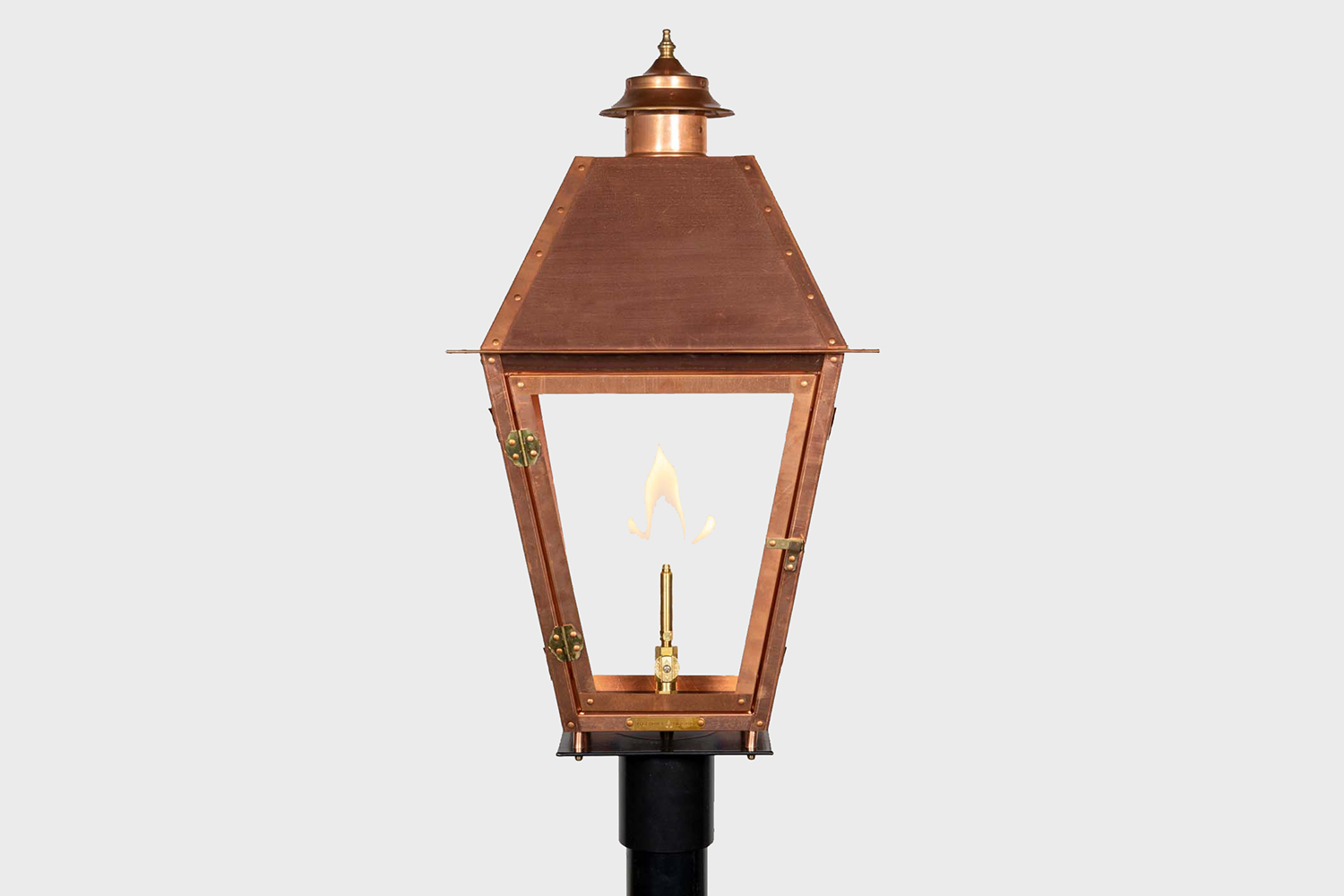 the atlas copper gas light from american gas lamp open flame