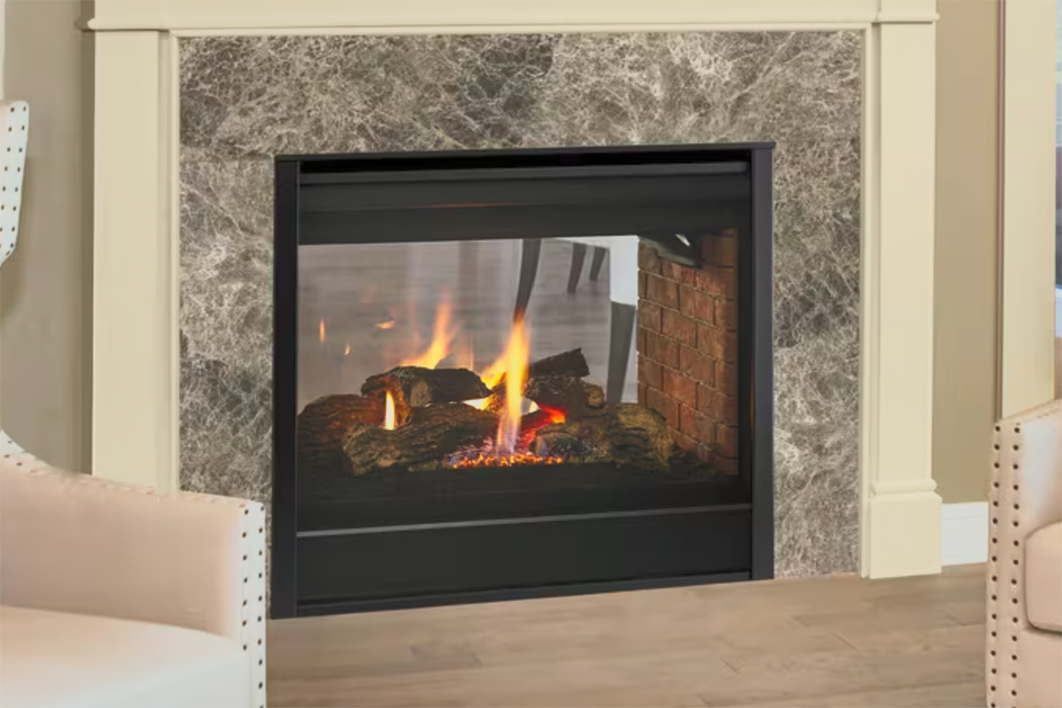 Majestic See Through Direct Vent gas fireplace insert