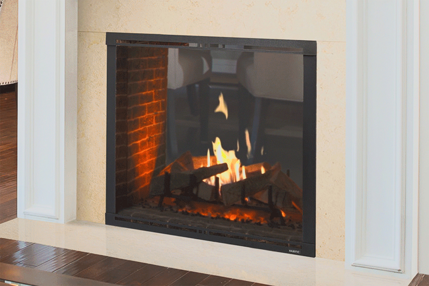 marquis 2 see through direct vent fireplace insert