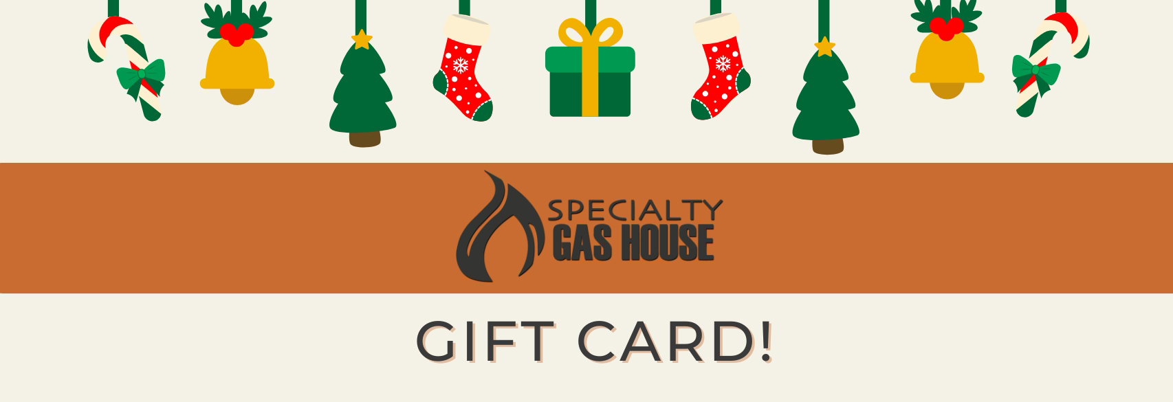 Specialty Gas house gift certificate card