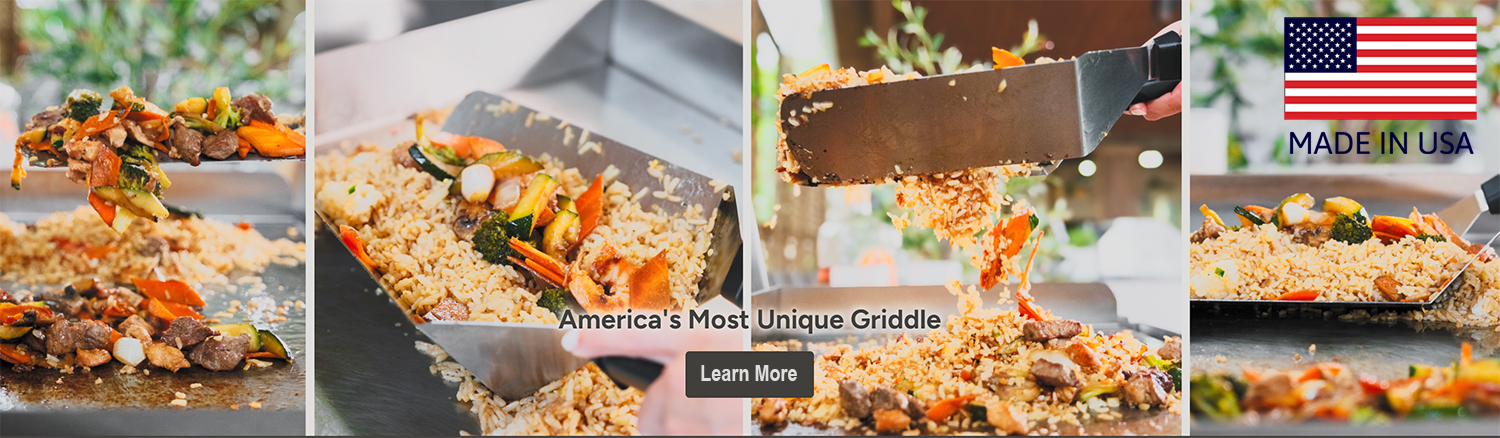 Le Griddle Stainless Steel Flat Top Cooker Unlimited Possibilities to Grill made in america