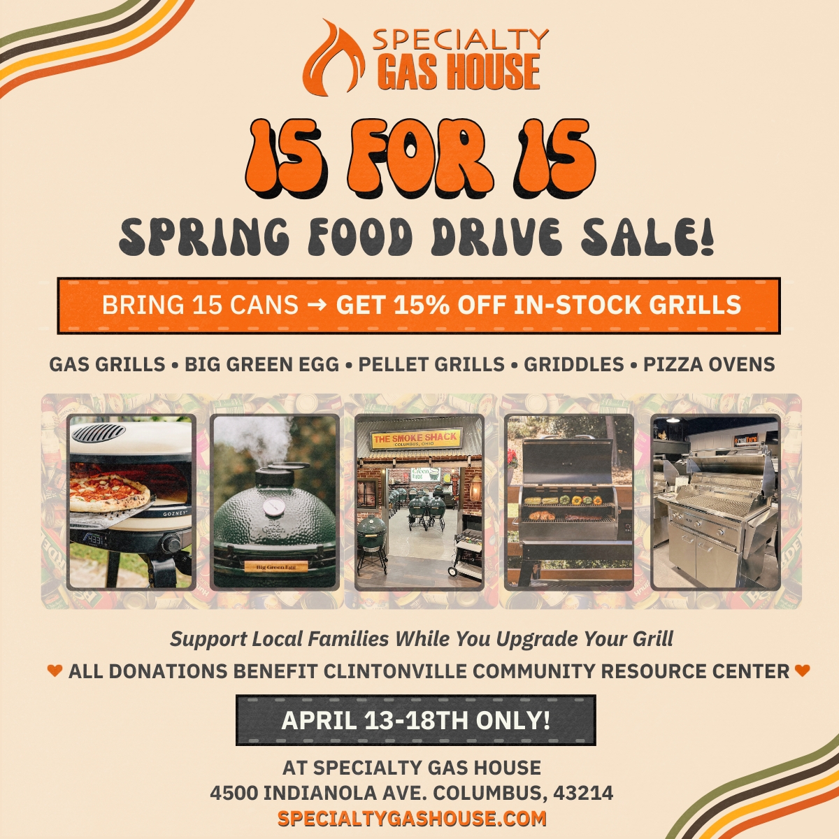 Spring BBQ Grill sale and discount at specialty gas house in clintonville ohio