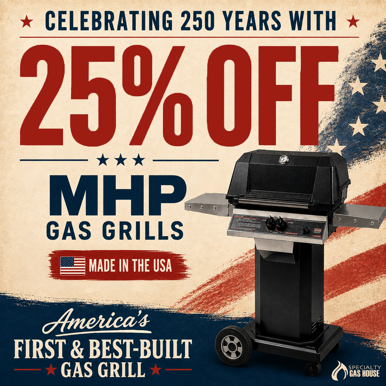 25% premium wnk gas grill labor day sale at specialty gas house american made